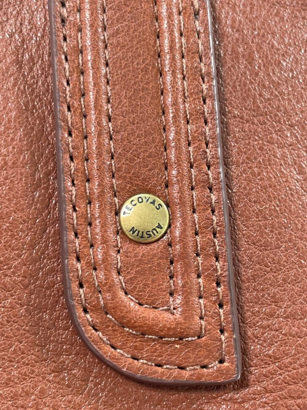 Tecovas Leather Tote Brown Western Bag Interior Pockets Dust Bag EXCELLENT SHAPE - Picture 4 of 10